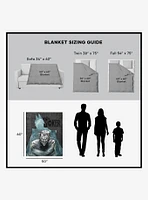 DC Comics Joker's Embrace 50x60" Silk Touch Throw Blanket