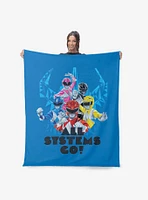 Mighty Morphin Power Rangers All Systems Go 50x60" Silk Touch Throw Blanket