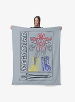 Mighty Morphin Power Rangers Megazord 50x60" Silk Touch Throw Blanket