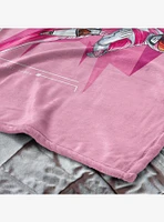 Mighty Morphin Power Rangers Pink and Yellow 50x60" Silk Touch Throw Blanket