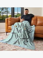 Where The Wild Things Are In The Leaves 50x60" Silk Touch Throw Blanket