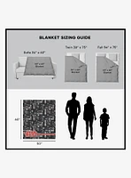 Star Wars Classic Repeats and Patterns Darth Vader 50x60" Silk Touch Throw Blanket