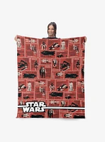 Star Wars Classic Repeats and Patterns Action Figures 50x60" Silk Touch Throw Blanket