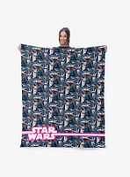 Star Wars Classic Repeats and Patterns A New Hope 50x60" Silk Touch Throw Blanket
