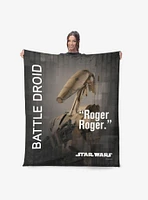 Star Wars Classic Quotes Battle Droid 50x60" Silk Touch Throw Blanket