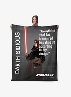 Star Wars Classic Quotes Sidious Legal 50x60" Silk Touch Throw Blanket