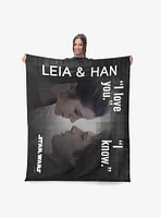 Star Wars Classic Quotes Leia and Han 50x60" Silk Touch Throw Blanket