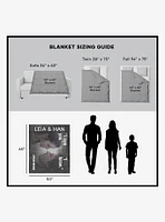 Star Wars Classic Quotes Leia and Han 50x60" Silk Touch Throw Blanket