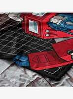 Transformers G1 Grid Optimus Prime 50x60" Silk Touch Throw Blanket