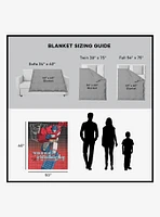 Transformers G1 Grid Optimus Prime 50x60" Silk Touch Throw Blanket