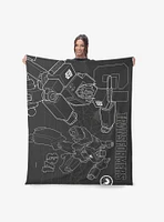 Transformers G1 Optimus Prime and Megatron 50x60" Silk Touch Throw Blanket