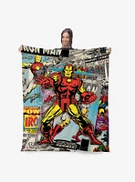 Marvel Iron Man Comic 50x60" Silk Touch Throw Blanket