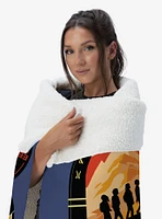 Star Wars Skeleton Crew Badges Silk Touch Sherpa Throw Blanket