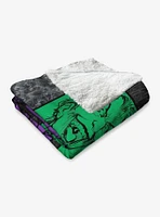 DC Comics Gotham Grin Silk Touch Sherpa Throw Blanket