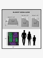 DC Comics Gotham Grin Silk Touch Sherpa Throw Blanket