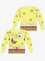 SpongeBob SquarePants Wink Face Long Sleeve Sublimated T-Shirt