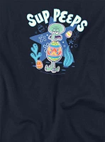SpongeBob SquarePants Easter Squidward 'Sup Peeps Womens Crop Top