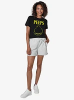 Peeps Easter Black And Yellow Womens Crop Top