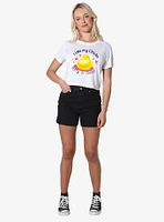 Peeps Easter I Like My Chicks Fluffy And Sweet Womens Crop Top