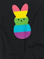 Peeps Rainbow Striped Easter Bunny Womens Crop Top