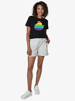 Peeps Rainbow Striped Easter Womens Crop Top