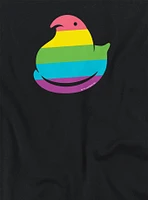 Peeps Rainbow Striped Easter Womens Crop Top