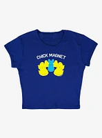 Peeps Easter Chick Magnet Bunny Baby Rib Womens Crop Top