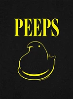 Peeps Easter Black And Yellow Baby Rib Womens Crop Top