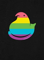 Peeps Rainbow Striped Easter Baby Rib Womens Crop Top