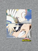 My Hero Academia Deku and Bakugo Close Cap Sleeve Baby Rib Women's Crop Top