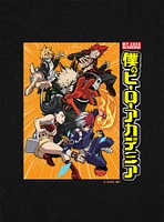 My Hero Academia Striking Heroes Poster Cap Sleeve Baby Rib Women's Crop Top