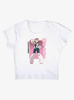 My Hero Academia Ochaco Uraraka Heroic Pose Cap Sleeve Baby Rib Women's Crop Top