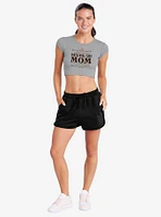 Dungeons & Dragons Level 20 Mom Cap Sleeve Baby Rib Women's Crop Top