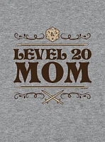 Dungeons & Dragons Level 20 Mom Cap Sleeve Baby Rib Women's Crop Top