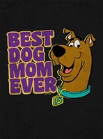 Scooby-Doo! Best Dog Mom Ever Cap Sleeve Baby Rib Women's Crop Top