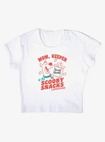Scooby-Doo! Mom Keeper Scooby Snacks Cap Sleeve Baby Rib Women's Crop Top