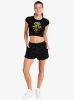 Scooby-Doo! Nothing Scarier Shaggy Cap Sleeve Baby Rib Women's Crop Top