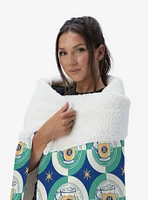 Harry Potter Butterbeer Repeat Silk Touch Sherpa Throw Blanket