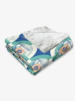 Harry Potter Butterbeer Repeat Silk Touch Sherpa Throw Blanket