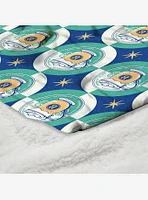 Harry Potter Butterbeer Repeat Silk Touch Sherpa Throw Blanket