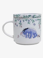 Disney Winnie the Pooh Eeyore Floral Mug with Lid