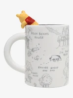 Disney Winnie the Pooh Hundred Acre Wood Map Critter Mug
