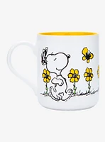 Peanuts Snoopy & Woodstock Floral Mug