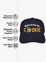 Sesame Street Cookie Monster Did It All For The Cookies Foam Trucker Hat