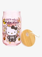 Sanrio Hello Kitty Halloween Costume Glass Cup with Straw