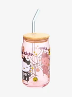 Sanrio Hello Kitty Halloween Costume Glass Cup with Straw