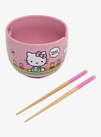 Sanrio Hello Kitty Rainbow Flowers Striped Ramen Set