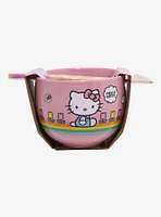 Sanrio Hello Kitty Rainbow Flowers Striped Ramen Set