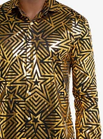 Golden Geo Star Long Sleeve Shirt