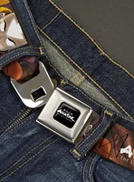 Avatar: The Last Airbender Aang Pose Close Up and Title Seatbelt Buckle Belt